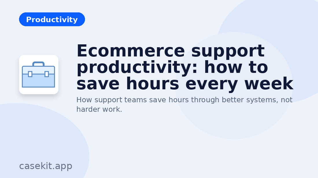 Illustration for ecommerce support productivity