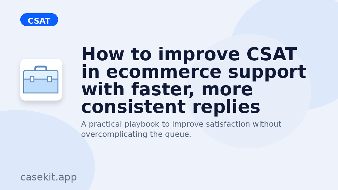 Illustration for improving CSAT in ecommerce support
